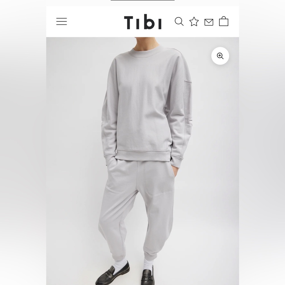 Tibi Light Gray Casual Jogger Sweatpants